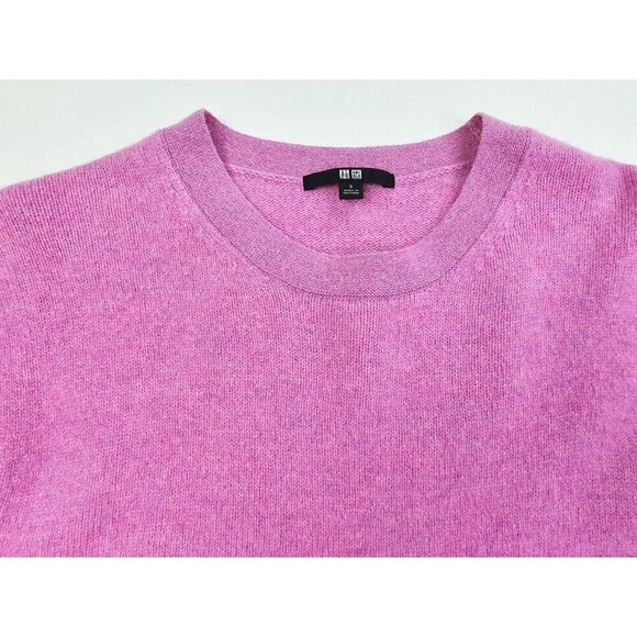 Uniqlo Size Small Womens Pink Wool Long Sleeve Crew Neck Pullover Sweater - Picture 9 of 9